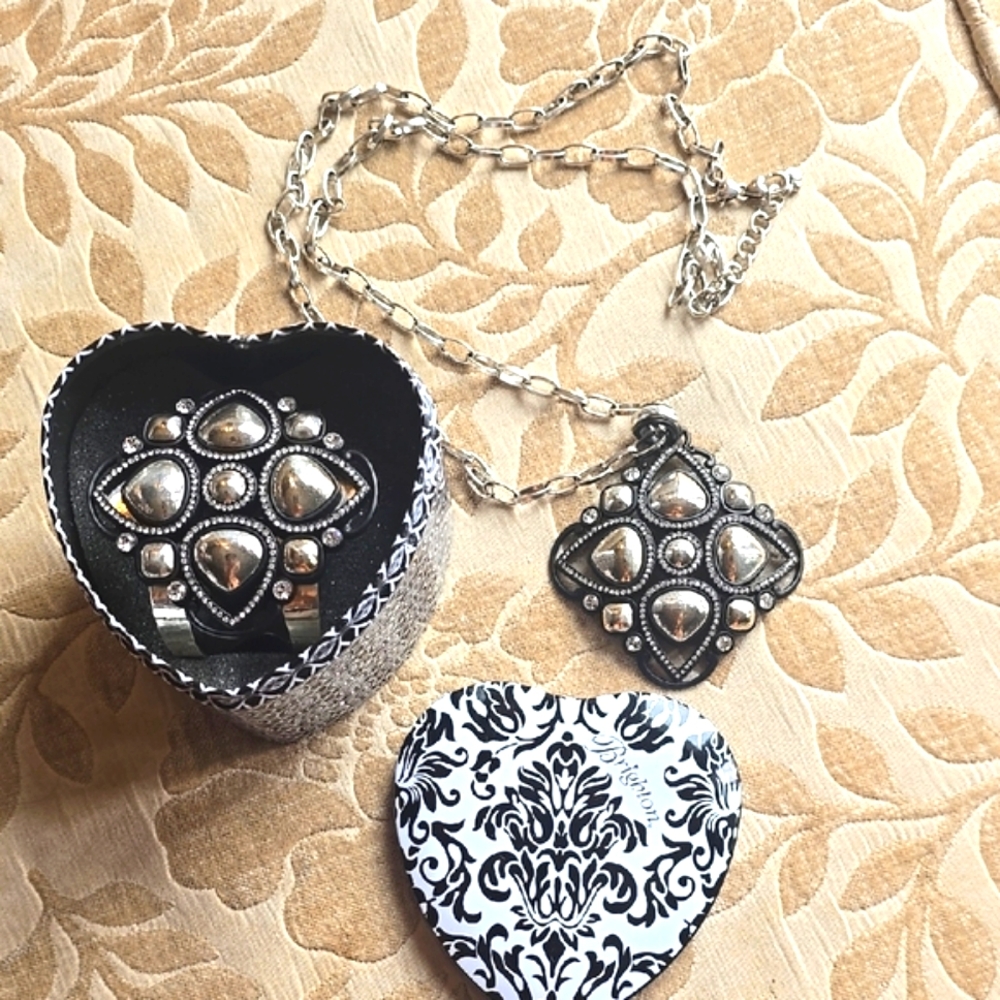 Brighton Silver Pendant Necklace with Heart Box